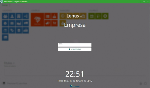 Tela de bloqueio do sistema